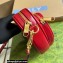 Gucci Interlocking G mini heart shoulder bag 751628 Red 2023