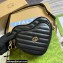 Gucci Interlocking G mini heart shoulder bag 751628 Black 2023