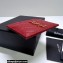Saint Laurent Cassandre Matelassé Card Case In Grain De Poudre Embossed Leather 423291 Red/Gold