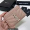 Saint Laurent Cassandre Matelassé Card Case In Grain De Poudre Embossed Leather 423291 Pink/Silver