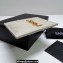 Saint Laurent Cassandre Matelassé Card Case In Grain De Poudre Embossed Leather 423291 Blanc Vintage/Gold