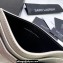 Saint Laurent Cassandre Matelassé Card Case In Grain De Poudre Embossed Leather 423291 Blanc Vintage/Gold