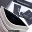 Saint Laurent Cassandre Matelassé Card Case In Grain De Poudre Embossed Leather 423291 White/Silver