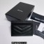 Saint Laurent Cassandre Matelassé Card Case In Grain De Poudre Embossed Leather 423291 Black