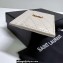 Saint Laurent Gaby Card Case In Quilted Lambskin 703219 Vintage White