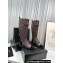 Chanel Lambskin & Patent Calfskin High Boots G45005 Burgundy 2023