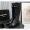 Chanel Lambskin & Patent Calfskin High Boots G45005 Black 2023
