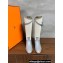 Hermes Jumping boots in calfskin Gray and printed H canvas 2023