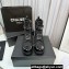 Chanel Tweed & Patent Calfskin Combat Boots G45005 Black 2023