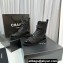 Chanel Tweed & Patent Calfskin Combat Boots G45005 Black 2023