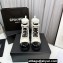 Chanel Tweed & Patent Calfskin Combat Boots G45005 White 2023