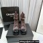 Chanel Lambskin & Patent Calfskin Combat Boots G45005 Burgundy 2023