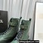 Chanel Lambskin & Patent Calfskin Combat Boots G45005 Dark Green 2023