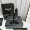 Chanel Lambskin & Patent Calfskin Combat Boots G45005 Black 2023