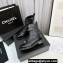 Chanel Lambskin & Patent Calfskin Combat Boots G45005 Black 2023