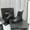 Chanel Lambskin & Patent Calfskin Combat Boots G45005 Black 2023