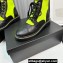 Chanel Knit & Calfskin Combat Boots Black/Fluo Green 2023