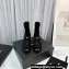 Chanel Heel 5.5cm Stretch Lambskin & Patent Calfskin Short Boots with Bow G40099 Glitter Black 2023