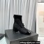 Chanel Heel 5.5cm Stretch Lambskin & Patent Calfskin Short Boots with Bow G40099 Glitter Black 2023