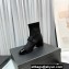 Chanel Heel 5.5cm Stretch Lambskin & Patent Calfskin Short Boots with Bow G40099 Glitter Black 2023