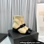 Chanel Heel 5.5cm Stretch Lambskin & Patent Calfskin Short Boots with Bow G40099 Apricot 2023