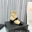 Chanel Heel 5.5cm Stretch Lambskin & Patent Calfskin Short Boots with Bow G40099 Apricot 2023
