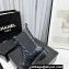 Chanel Logo Quilting Calfskin Short Boots Black 2023