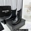 Chanel Logo Quilting Calfskin Short Boots Black 2023