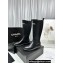 Chanel Logo Quilting Calfskin High Boots Black 2023