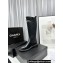 Chanel Logo Quilting Calfskin High Boots Black 2023