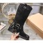 Miu Miu Leather Biker Boots Suede Black with straps and buckles 2023