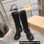 Miu Miu Leather Biker Boots Suede Black with straps and buckles 2023