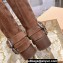 Miu Miu Leather Biker Boots Suede Brown with straps and buckles 2023