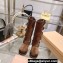 Miu Miu Leather Boots with straps and buckles 5W792D Suede Brown 2023