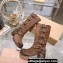 Miu Miu Leather Boots with straps and buckles 5W792D Suede Brown 2023