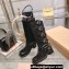 Miu Miu Leather Boots with straps and buckles 5W792D Suede Black 2023