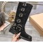 Miu Miu Leather Boots with straps and buckles 5W792D Suede Black 2023