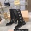 Miu Miu Leather Boots with straps and buckles 5W792D Suede Black 2023