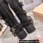 Miu Miu Leather Boots with straps and buckles 5W792D Suede Black 2023