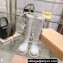 Miu Miu Leather Boots with straps and buckles 5W792D White 2023