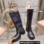 Miu Miu Leather Biker Boots Black with straps and buckles 2023