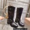 Miu Miu Leather Biker Boots Black with straps and buckles 2023