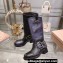 Miu Miu Leather Biker Boots Black with straps and buckles 2023