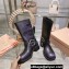Miu Miu Leather Ankle Boots Black with straps and buckles 2023