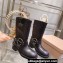 Miu Miu Leather Ankle Boots Black with straps and buckles 2023