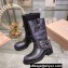 Miu Miu Leather Ankle Boots Black with straps and buckles 2023