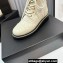Chanel Knit & Calfskin Combat Boots White 2023