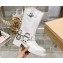 Miu Miu Leather Ankle Boots White with straps and buckles 2023
