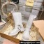 Miu Miu Leather Ankle Boots White with straps and buckles 2023