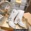 Miu Miu Leather Ankle Boots White with straps and buckles 2023